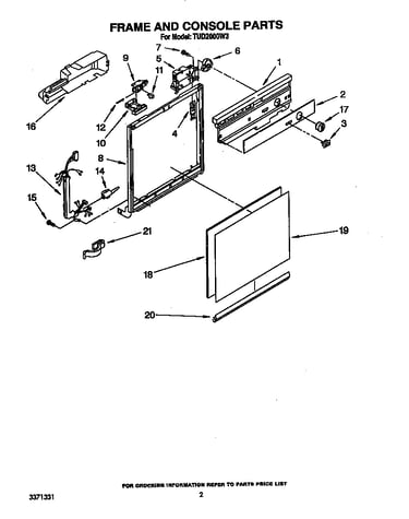 Frame and console