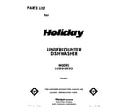 Holiday LUD2100X3 front cover diagram