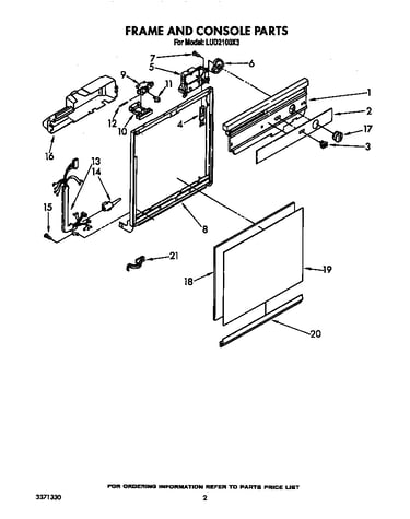 Frame and console