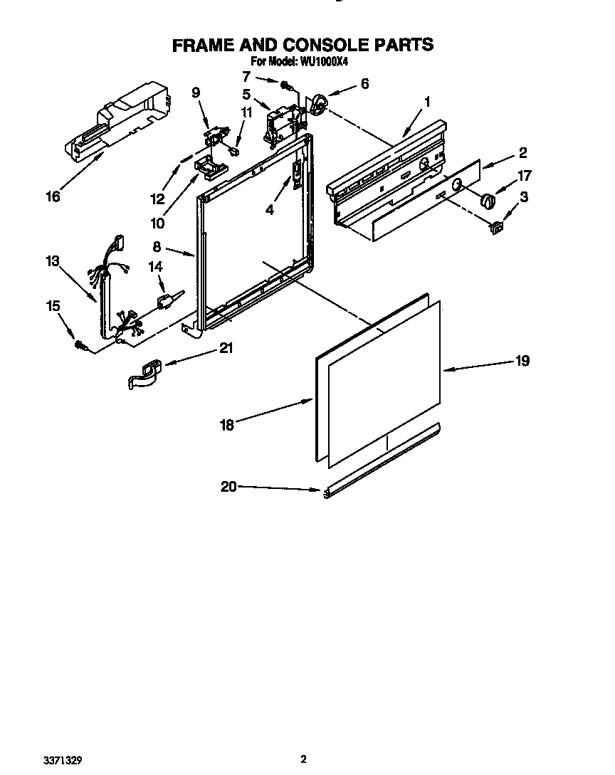 Frame and console