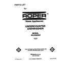Roper WU300X2 front cover diagram