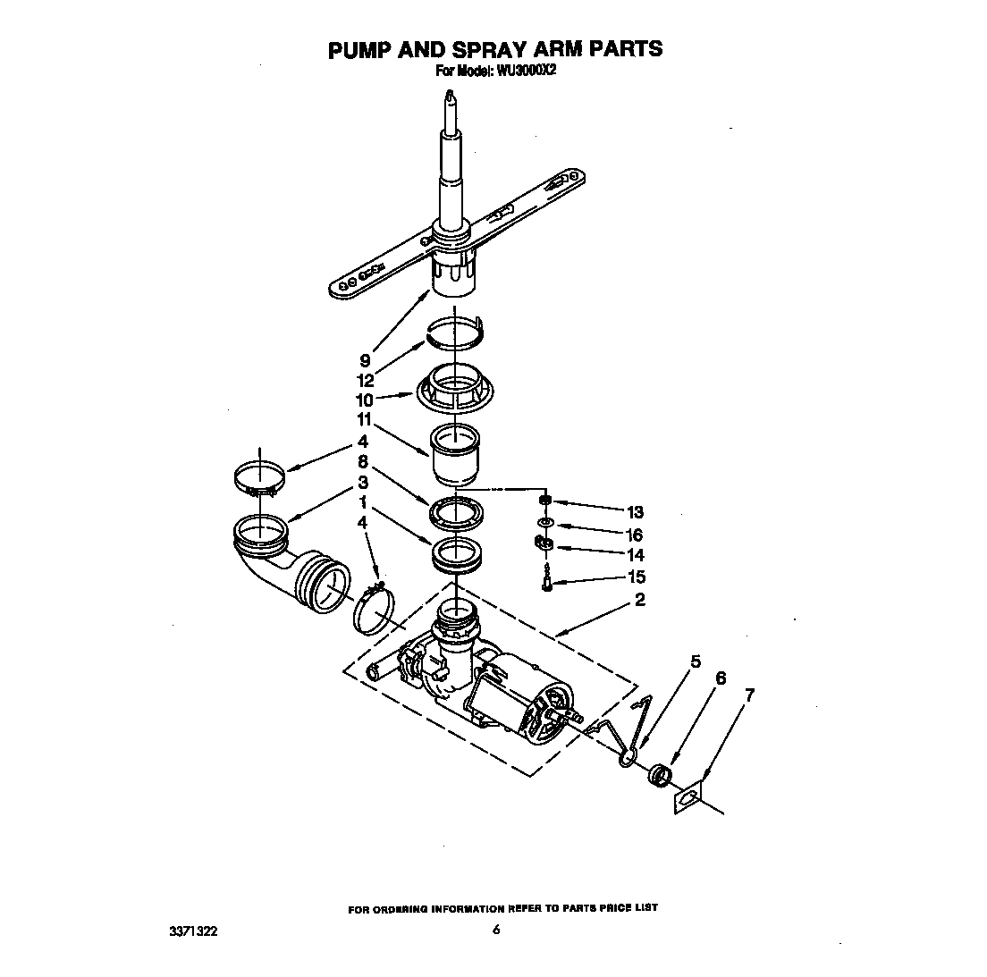 PUMP AND SPRAY ARM