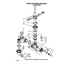 Roper WU5650X1 pump and spray arm diagram