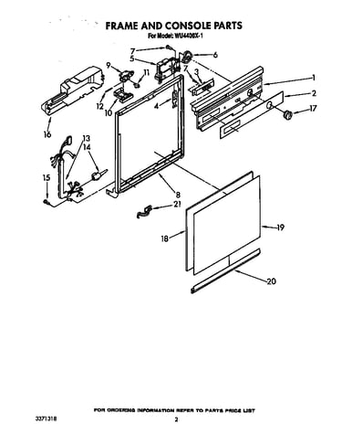 Frame and console