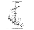 Roper WU4400X1 pump and spray arm diagram