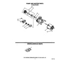 Roper WU4400X1 pump and motor diagram