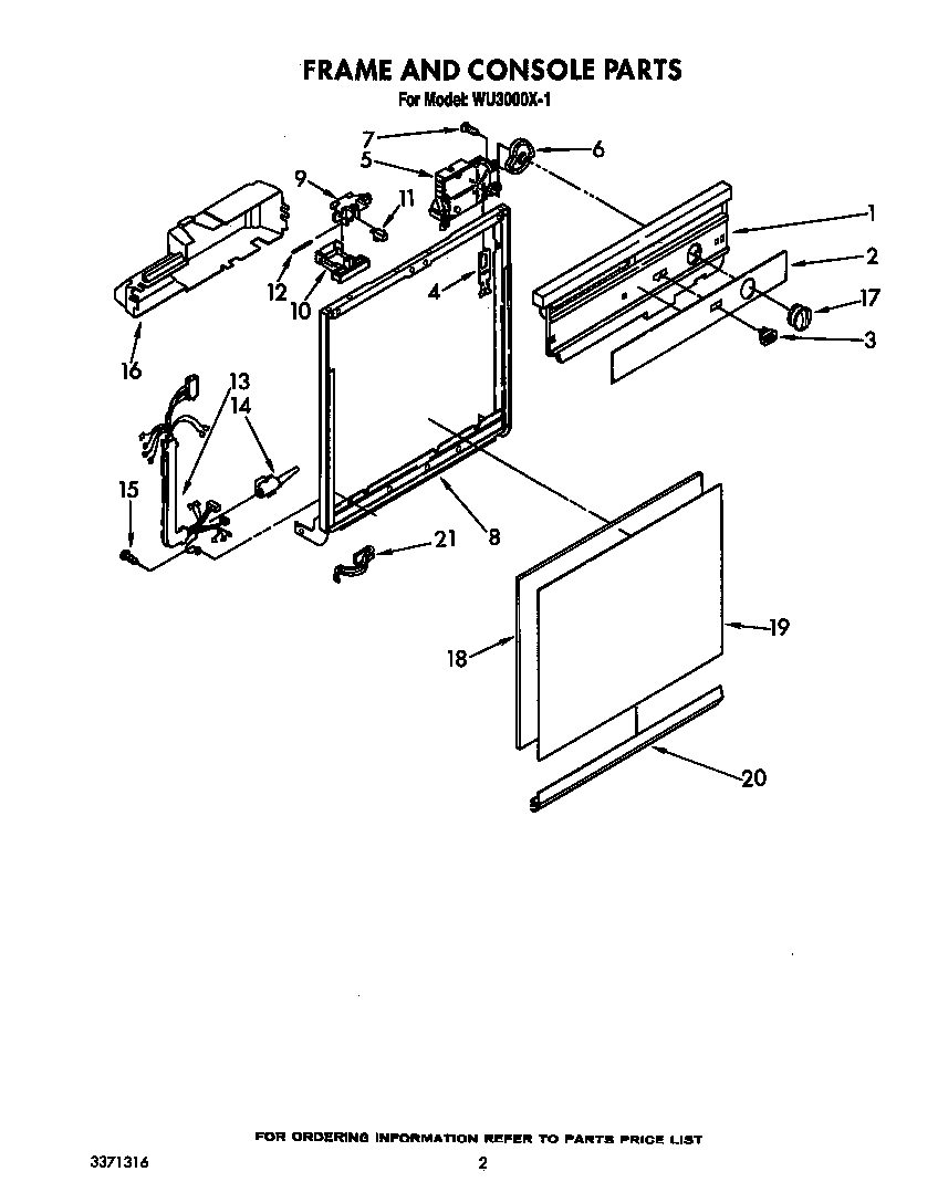 Frame and console