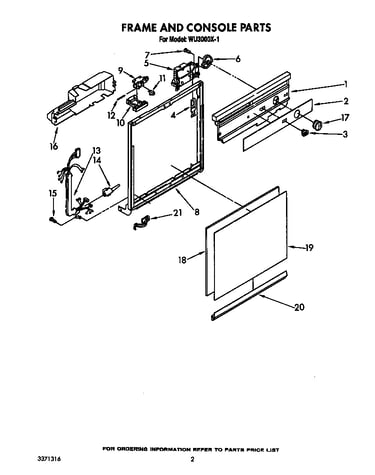 Frame and console