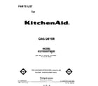 KitchenAid KGYE800TWH0 front cover diagram