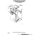 KitchenAid KELC500SWH1 dryer supports and washer cabinet harness diagram