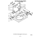 KitchenAid KELC500SWH1 washer top and lid diagram