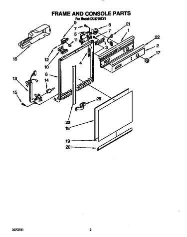 Frame and console