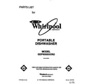 Whirlpool GDP8500XXN2 front cover diagram