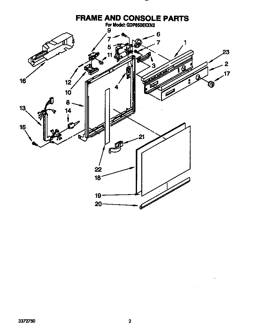 Frame and console