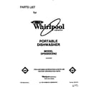 Whirlpool DP8500XXN2 front cover diagram