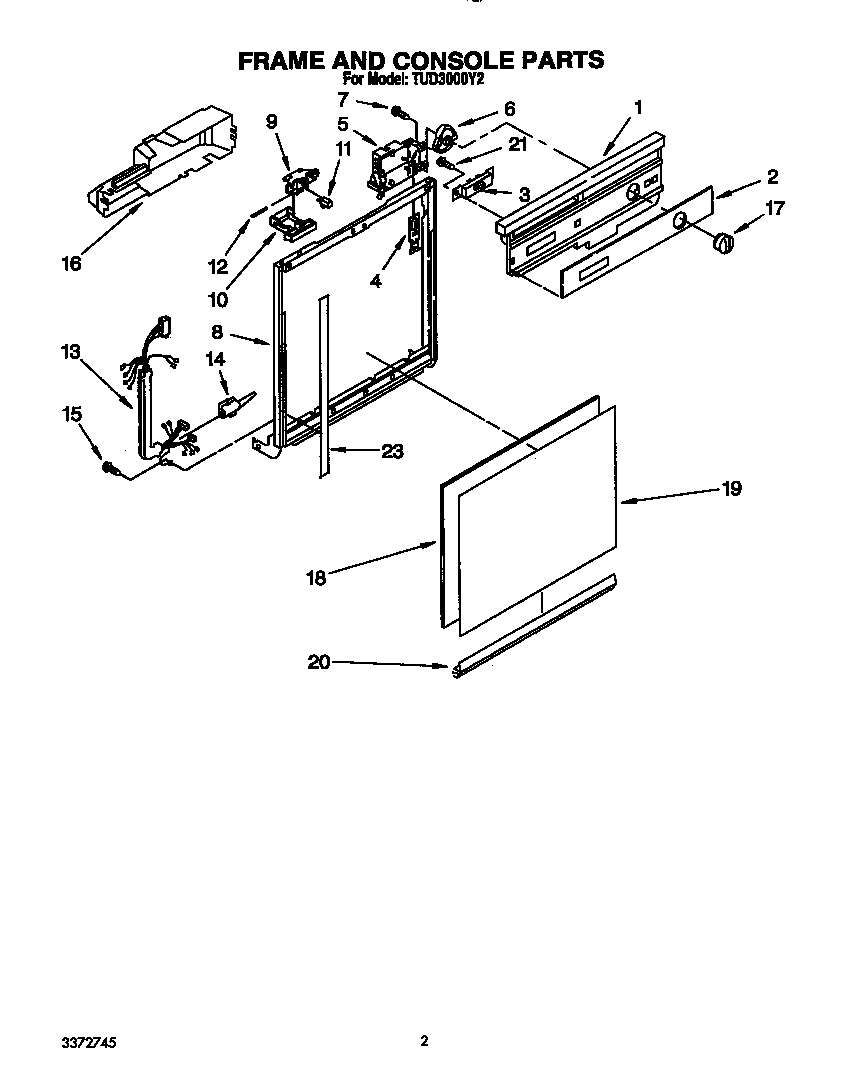 Frame and console