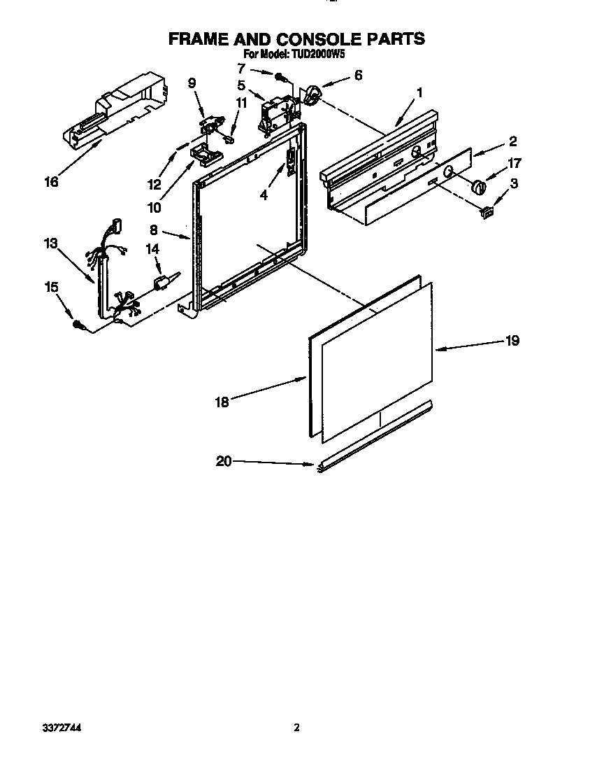 Frame and console