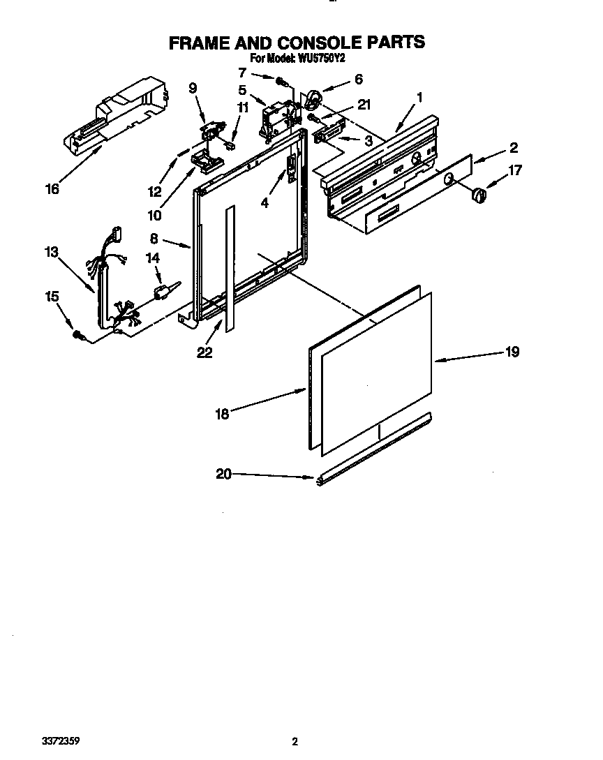 Frame and console