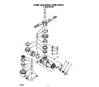 Roper WU5750Y2 pump and spray arm diagram