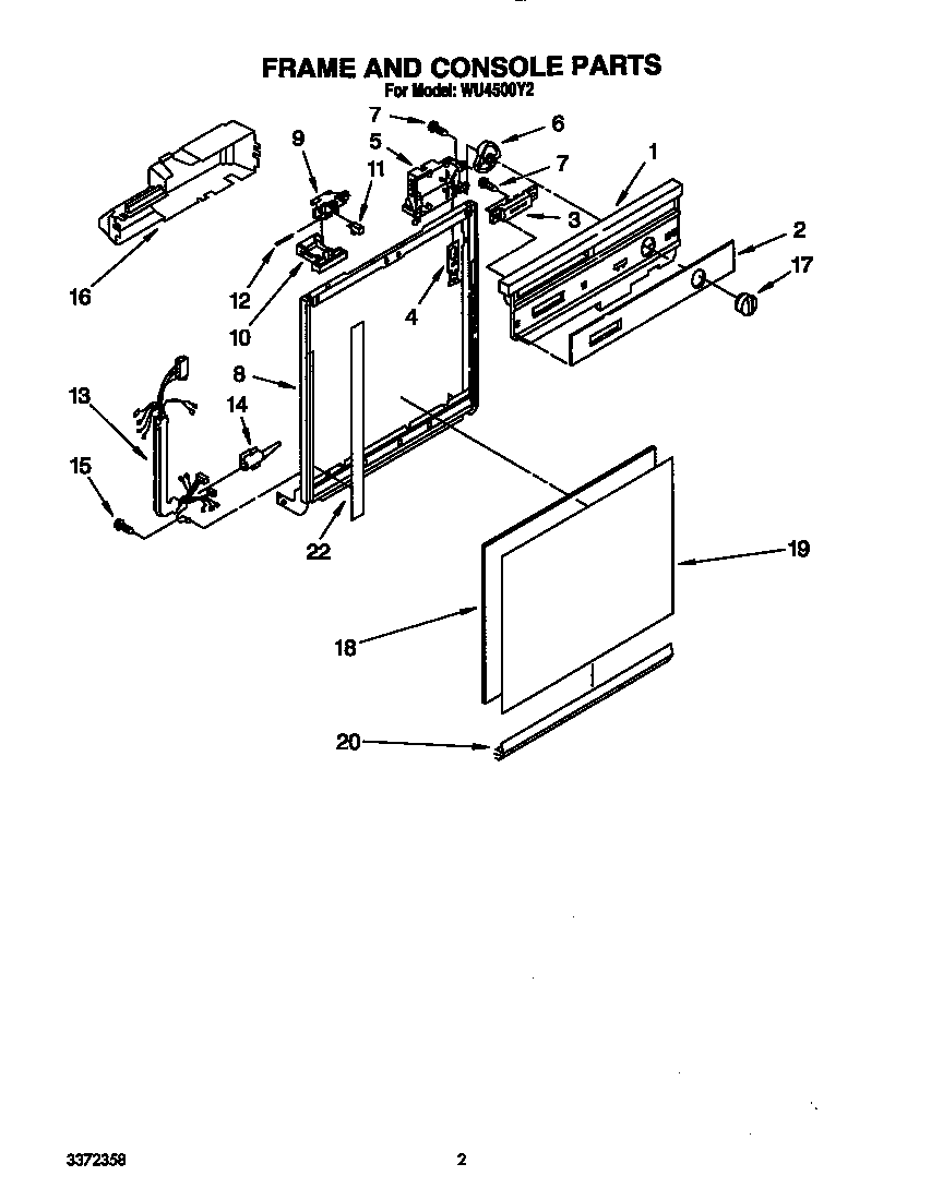 Frame and console