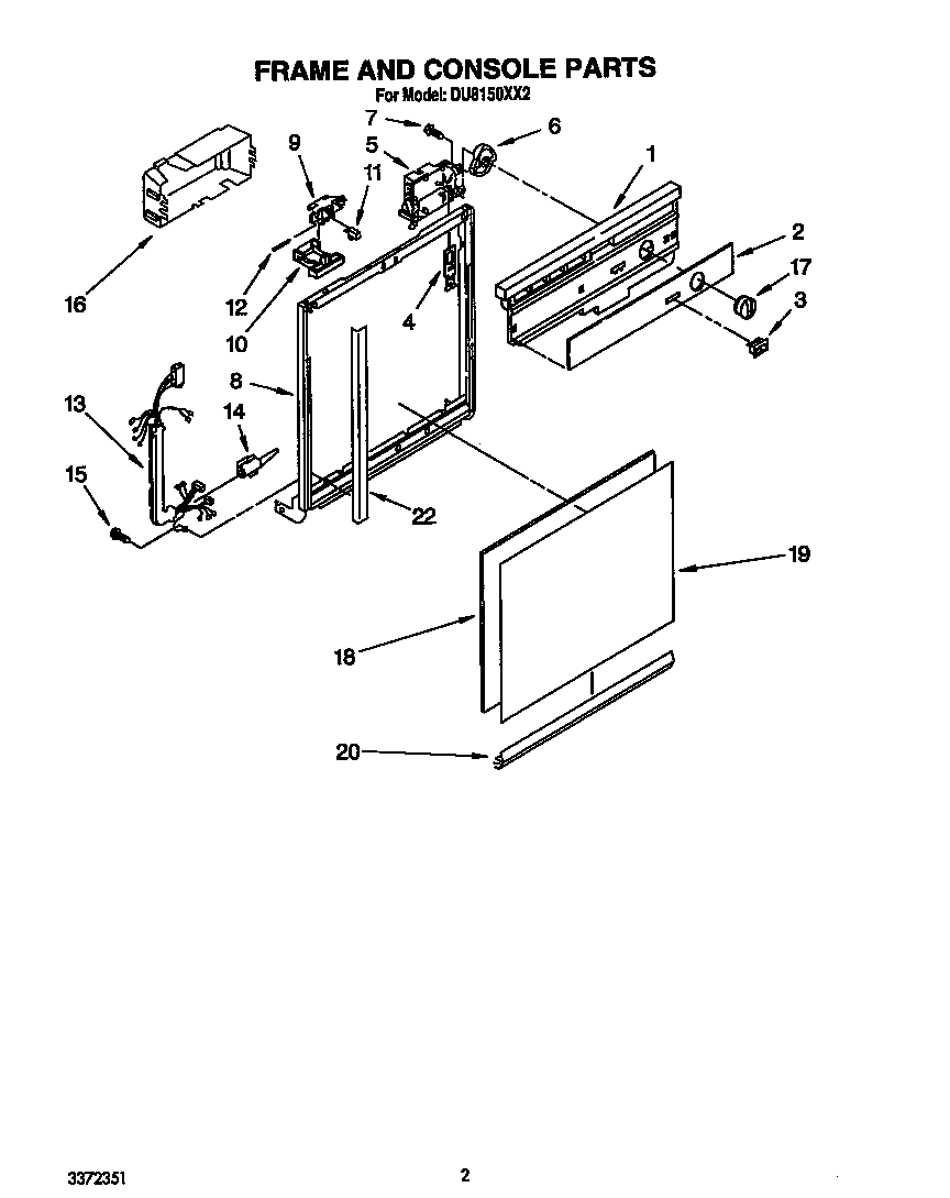 Frame and console