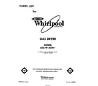 Whirlpool LG5791XSW1 front cover diagram