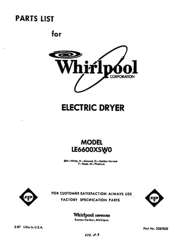 Parts diagram