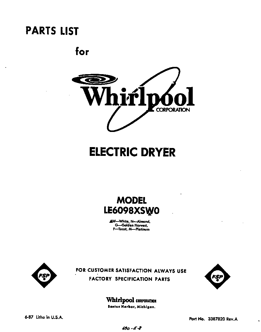 Parts diagram