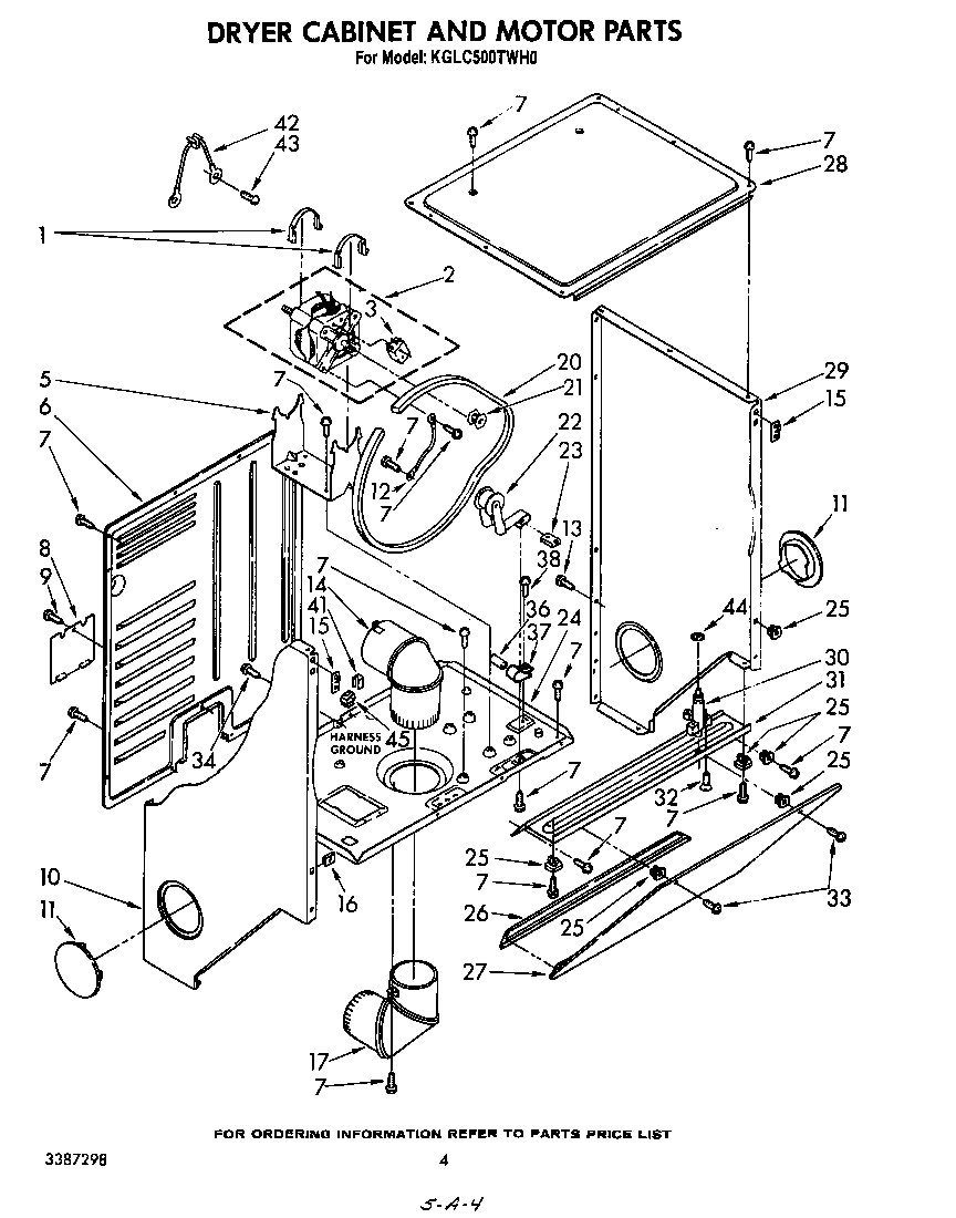 Dryer cabinet and motor