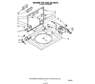 KitchenAid KGLC500TWH0 washer top and lid diagram