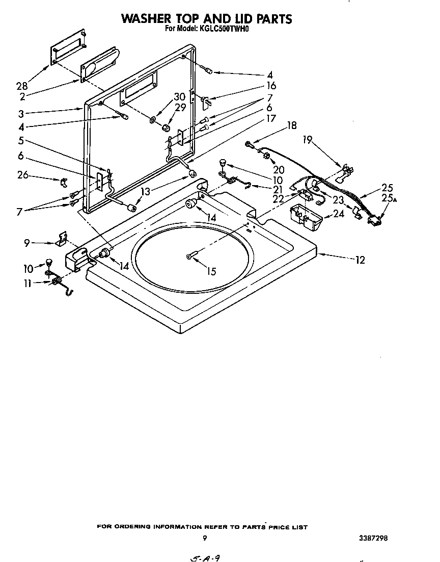 Washer top and lid
