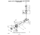 KitchenAid KGLC500TWH0 brake, clutch, gearcase, motor and pump diagram