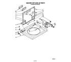 KitchenAid KELC500TWH0 washer top and lid diagram