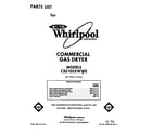 Whirlpool CS5105XWW0 front cover diagram