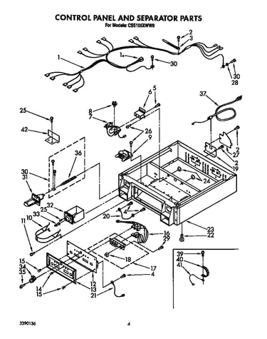 Control panel and separator
