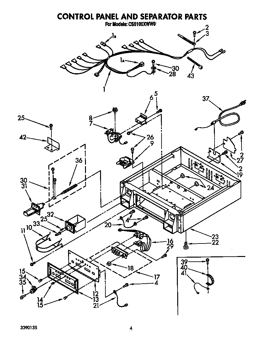 Control panel and separator