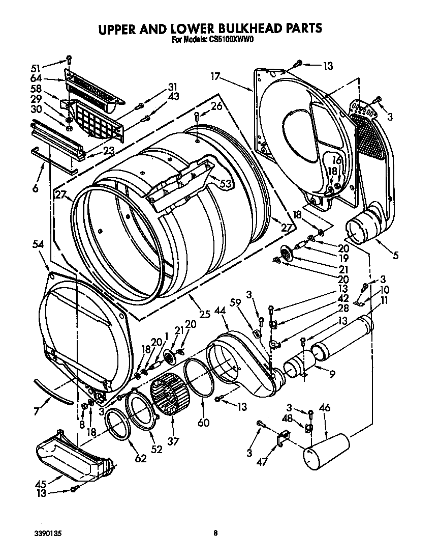 Upper and lower bulkhead