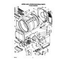 Whirlpool CS5005XWW0 upper and lower bulkhead diagram