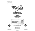 Whirlpool CS5000XWW0 front cover diagram