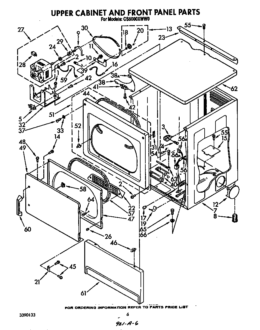 UPPER CABINET AND FRONT PANEL