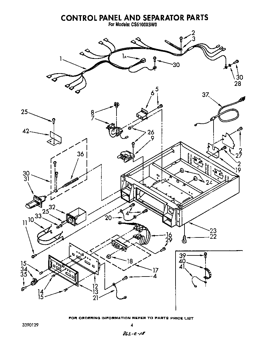 Control panel and separator