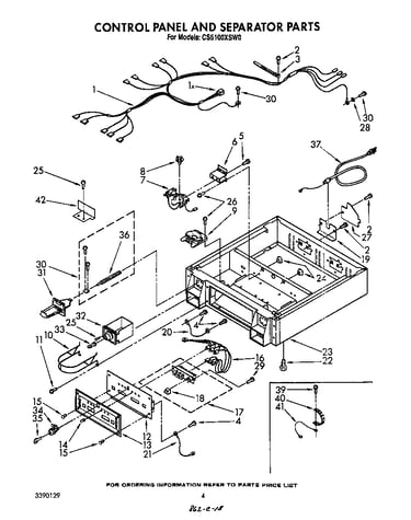 Control panel and separator