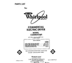 Whirlpool CS5000XSW0 front cover diagram