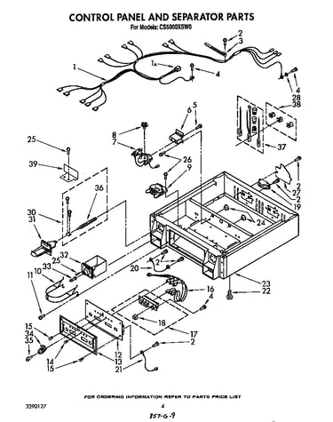 Control panel and separator