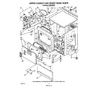 Whirlpool CS5000XSW0 upper cabinet and front panel diagram