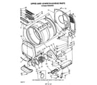 Whirlpool CS5000XSW0 upper and lower bulkhead diagram