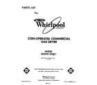 Whirlpool CG2951XSW1 front cover diagram