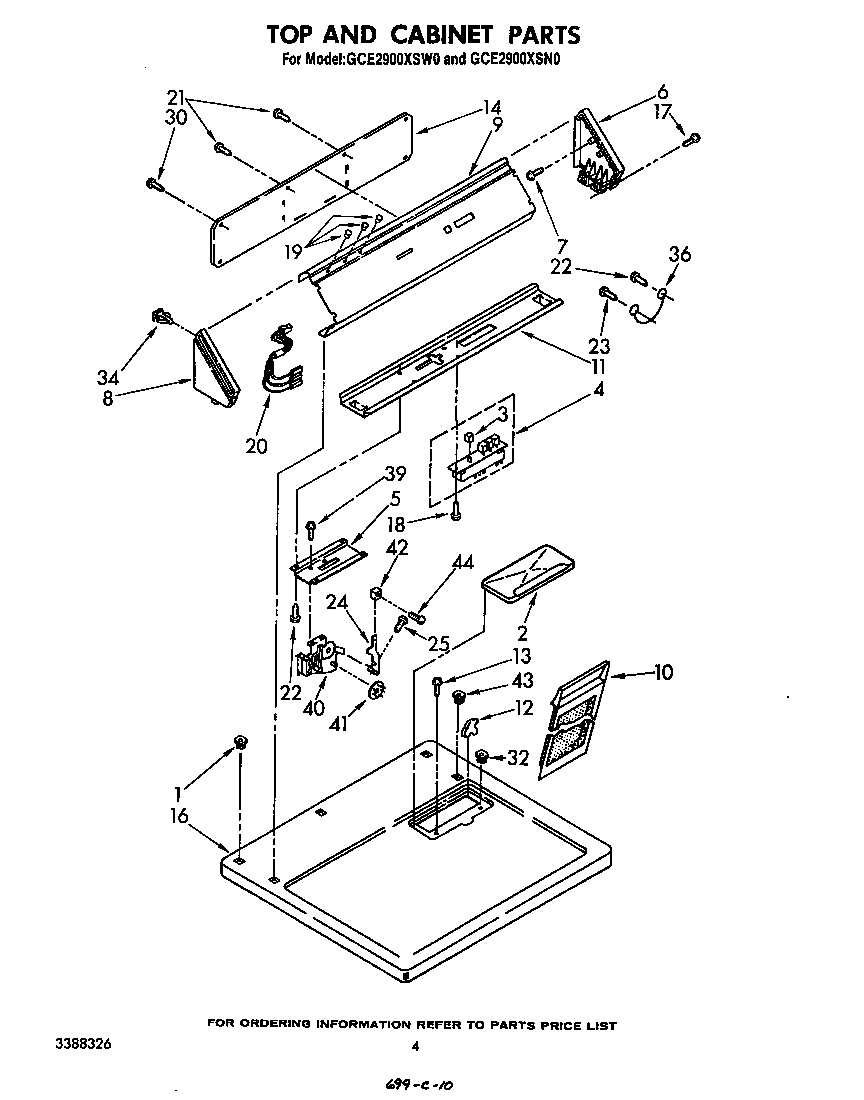 Top and cabinet