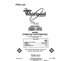 Whirlpool LT5004XTW1 front cover diagram