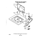 Whirlpool LT7004XTW1 washer top and lid diagram